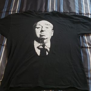 A shirt with Alfred Hitchcock on it